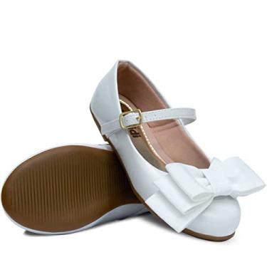 Imagem de Sapatilha Infantil Feminina Sapato Boneca Moda Festa 02.32j (28, Branco)