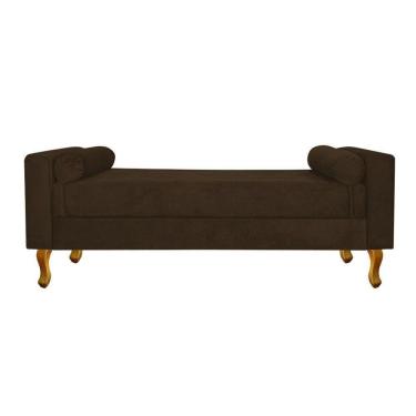 Imagem de Recamier Félix Queen Size 160cm Suede Marrom