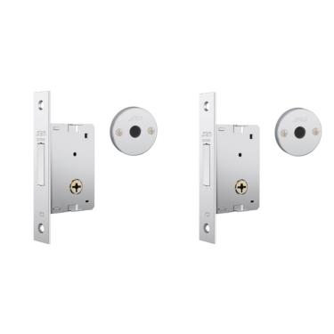 Imagem de Fechadura Auxiliar Trava Tetrachave 2Pc Stam 1001 Inox Dupla