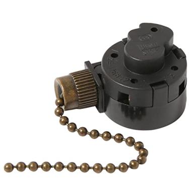 Imagem de Interruptor do ventilador de teto Zing Ear ZE-268s2, 3 velocidades, 4 fios, peças de reposição, acessórios, interruptor de corrente de tração, compatível com ventiladores de teto, luzes de parede, lâmpadas de gabinete (níquel)