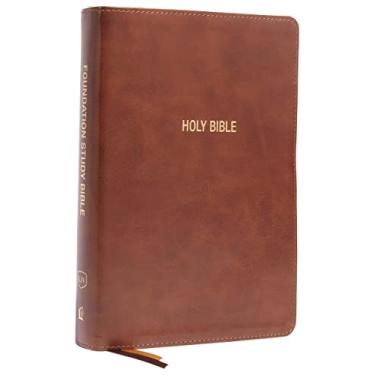 Imagem de Kjv, Foundation Study Bible, Large Print, Leathersoft, Brown, Red Letter, Comfort Print: Holy Bible, King James Version