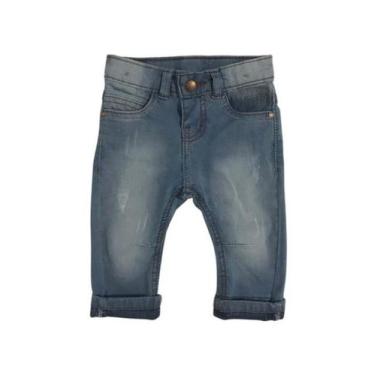 Imagem de Calça Jeans Masculina Infantil Com Lycra - Cor De Cereja Premium