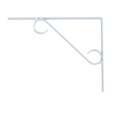 Imagem de Cantoneira Branca Suporte de Parede Prateleira em S 25x20cm