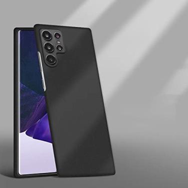 Imagem de Capa fosca ultrafina para Samsung Galaxy S22 Ultra S21 S20 FE S10 S9 Plus Note 20 10 A52 A52s 5G A53 5G Capa de plástico rígido fino, preto, para Note 20 Ultra