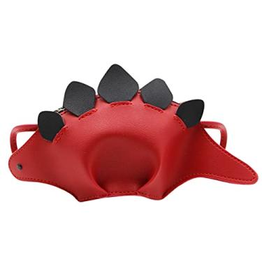 Imagem de AIBEARTY Bolsa Carteiro para Crianças Meninos Meninas 3D Bonito Dinossauro Clutch Animal, Vermelho