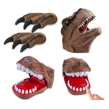Imagem de Kit 3 Dinossauros Fantoche + 2 Garras + Dino Dentista C43 - Zoop!