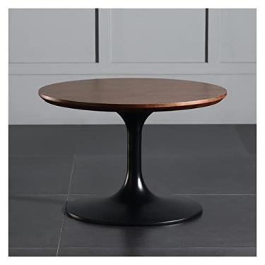 Imagem de Mesa de café Mesa de centro moderna, mesa de café preta redonda, mesas de café redondas, mesa de café da borda ao vivo, mesas de café nidificando para sala de estar, mesa de centro de nidificação redo