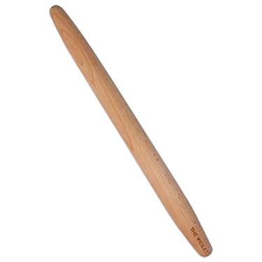 Imagem de THE VIOLET Rolos de massa franceses de madeira para assar, fondant, massa, massa, pastelaria, pizza, biscoitos, rolo de madeira, design cônico de 43 cm - ferramentas essenciais de cozinha (francês 43 cm)