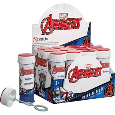 Imagem de Kit com 12 Bolhas De Sabão, Brasilflex, Avengers, 60 ml, Com Jogo