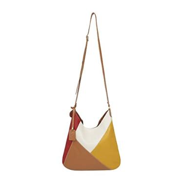 Imagem de Bolsa Feminina Sacola transversal Em Couro Legítimo (Colorida)