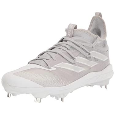 Imagem de adidas Tênis de beisebol masculino Adizero Afterburner 9 Nwv, Team Cinza-claro/branco/branco, 7.5