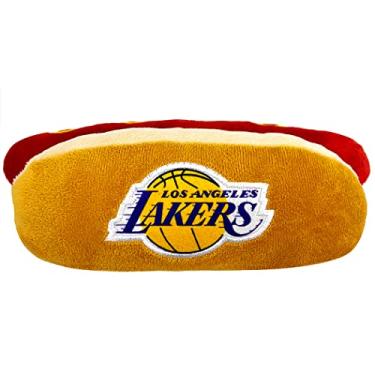 Imagem de Brinquedo de pelúcia para cães e gatos do Los Angeles Lakers da NBA - Brinquedo de pelúcia para cães e gatos com barulho interno e lindo nome do time de basquete
