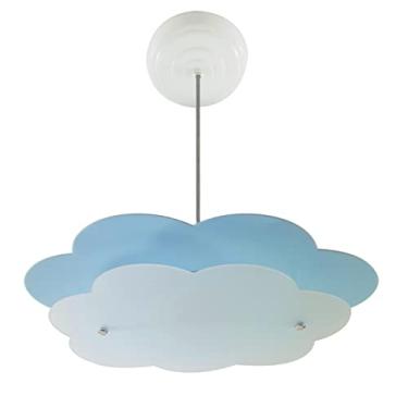 Imagem de Luminária Pendente Nuvem céu Infantil Criança Quarto Bebê Menino Menina (Azul)