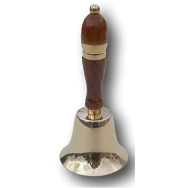 Imagem de Sino de mão escolar de estilo tradicional com cabo de madeira
