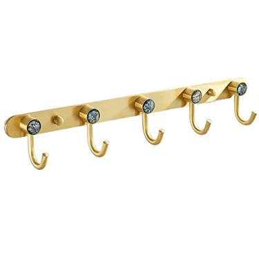 Imagem de KIZQYN Ganchos de casaco cabide montado na parede, gancho de parede de metal, gancho de cabide de parede criativo, gancho de parede para entrada, quarto, cabide de cozinha montado na parede (cor: E)