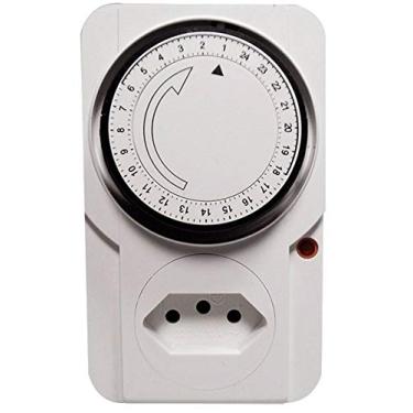 Imagem de Timer Analógico Bivolt 110-22V Liga Desliga Luz Aquário Tv Dvd 24h GC