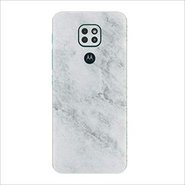Imagem de Skin Adesivo Traseira Fibra Carbono e outras texturas Para Moto G9 Play (Mármore Carrara)