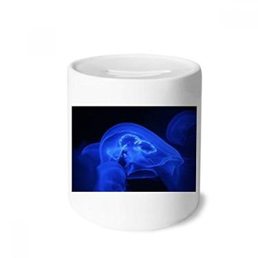 Imagem de DIYthinker Caixa de moedas de cerâmica com organismo marinho tropical, caixa de dinheiro com cofrinho