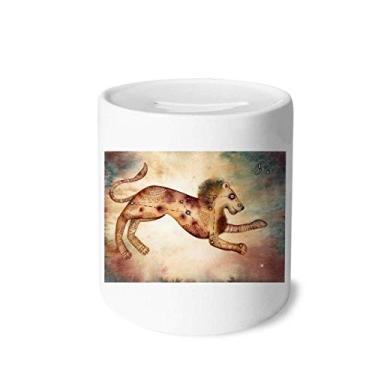 Imagem de DIYthinker Julho agosto Leão Constelação Zodíaco Caixa Dinheiro Cerâmica Porta-Moedas Presente