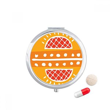 Imagem de Porta-pílulas Red Abacaxi México Totems Civilização Antiga Caixa de Armazenamento de Remédio Dispensador de Recipiente