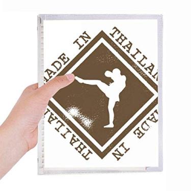 Imagem de Caderno de ilustração de arte de boxe Make In Thailand Diário de folhas soltas recarregável
