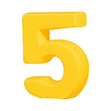 Imagem de Numero Cinco Ceramicas Pegorin Amarelo