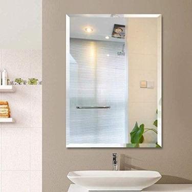Imagem de Espelho Banheiro Lapidado Bisotê 40X60cm Com Pendurador - Woodglass