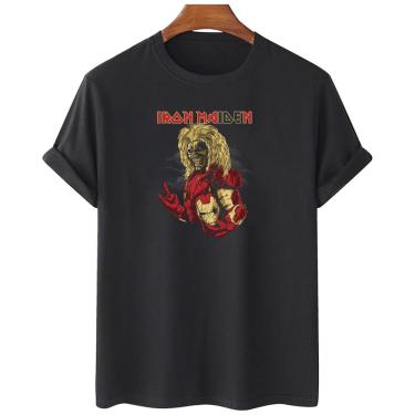Imagem de Camiseta feminina algodao Homem De Ferro Iron Maiden Rock