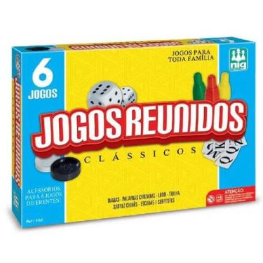 Imagem de Jogo De Tabuleiro Kit Com 6 Jogos Classicos - Nig Brinquedos
