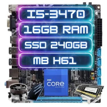 Imagem de Kit Upgrade Gamer Completo Intel i5-3470 + 16GB Ram DDR3 + SSD 240GB + Placa Mãe H61 / B75 + Gigalan + Wifi