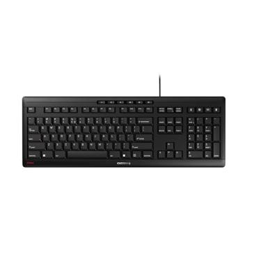 Imagem de CHERRY Mecanismo de tesoura USB SX com fio teclado de fluxo QWERTY Whisper-Quiet Silent Keystroke para home office, trabalho ou computador pessoal. Preto