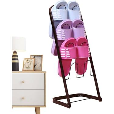 Imagem de Rack de sapatos de arame, prateleira de metal para sapatos e organizador de sapatos, rack de armazenamento de sapatos que economiza espaço, organizador de botas e rack de sapatos para botas, tênis, ch