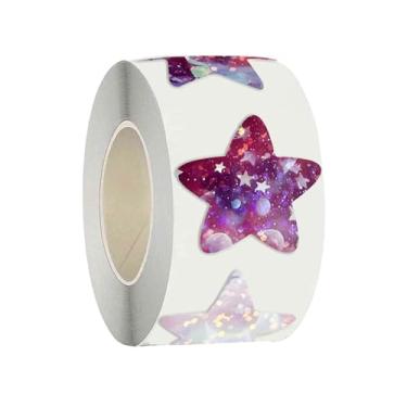 Imagem de 500 Pces/rolo Estrela Adesivos Recompensa Etiquetas Coloridas Estrela Adesivo Etiqueta Para Meninos Meninas Estudantes Estudantes Professores Pvc Material Adesivos