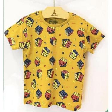 Imagem de Camiseta T-Shirt Full Cubo Mágico Amarelo 3 - Lilipa Kids