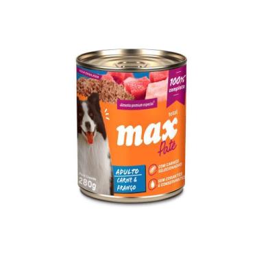 Imagem de Max Patê Em Lata Sabor Carne E Frango Para Cachorro Adulto 280G - Max