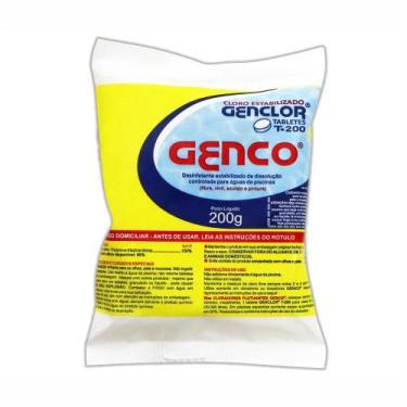 Imagem de Tabletes De Cloro Estabilizado Genco Genclor T-200 Para Piscina 200 G