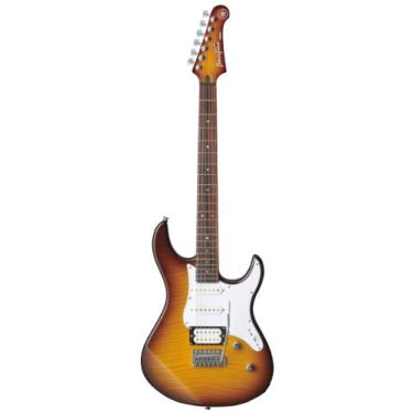 Imagem de Yamaha Guitarra elétrica Pacifica Series PAC212VFM - Corpo e cabeçote de bordo flamejado - Tobacco Sunburst