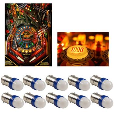 Imagem de PA LED 10 pçs #44 #47 #1893 #756 #1847 T11 ba9s 2 SMD 2835 LED 6,3 V DC Bayonet Pinball máquina de jogos lâmpada gelo azul