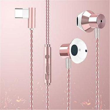 Imagem de F13 Tipo-C Fones de ouvido com fio HiFi Bass Metal Sport In-Ear Hea