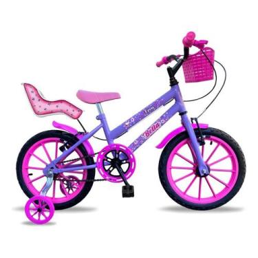 Imagem de Bicicleta Infantil Princesa + 3 Anos Aro 16 Bella 2023 Cor Azul-Celest