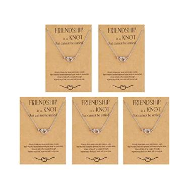 Imagem de Your Always Charm Colares Best Friend para 2 colares de amizade com nó de coração para mulheres e meninas colares BFF, adjustable, Metal, outro