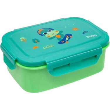 Imagem de Lancheira Bento Box Inox Zoo Dino 600ml - Buba