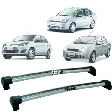 Imagem de Rack Teto Aluminio Prime Ford Fiesta Sedan 04/14 Prata PR030