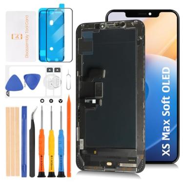 Imagem de Olivechard Tela LCD de substituição macia OLED XS Max para iPhone Xs Max de 6,5 polegadas [OLED macio, NÃO LCD] Montagem de tela digitalizador sensível ao toque A2215 A2160 A2217 com ferramentas de
