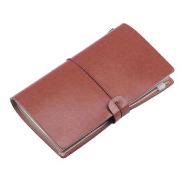 Imagem de Joucien Caderno A6 Negócios Criativo Folha Solta Caderno Retro Mão Ledger-Castanho Claro 20 cm * 12 CM