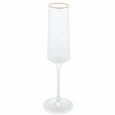 Imagem de Taça Para Champanhe Em Cristal Martelado Petra 300ml Lyor Transparente