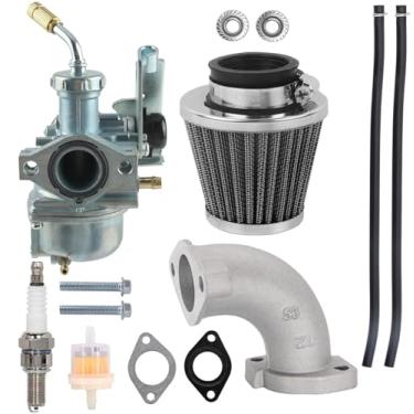Imagem de Carburador 15003-1694 para Kawasaki KLX110 Carb KLX 110 2002-2020 Motor compatível com motor Suzuki DRZ110, com filtro de ar e manifold de admissão