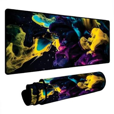 Imagem de Novo Mouse Pad Gamer Deskpad Speed Extra Grande Borda Costurada Profissional Varios Tamanhos - Fume Colors (90X40)