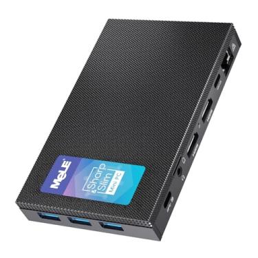Imagem de Mini PC MeLE Quieter3C, sem ventilador, Celeron N5105, 8 GB de RAM, 256 GB de armazenamento, USB-C com todas as funções, Wi-Fi 5, compatível com 3 telas, desktop fino para indústria, casa, escritório