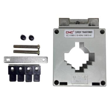 Imagem de Transformador de Corrente MSQ-40 300/5 CNC - 1 Volta, 99x75x42mm, 0,410kg, Classe 1/0.5, 50-60Hz, Cinza